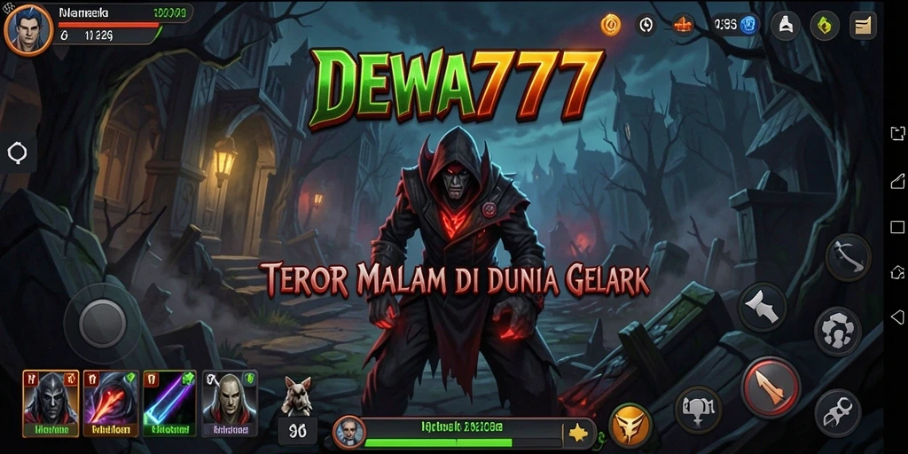 Tangkapan layar DEWA777 dengan suasana mencekam dan karakter menakutkan.