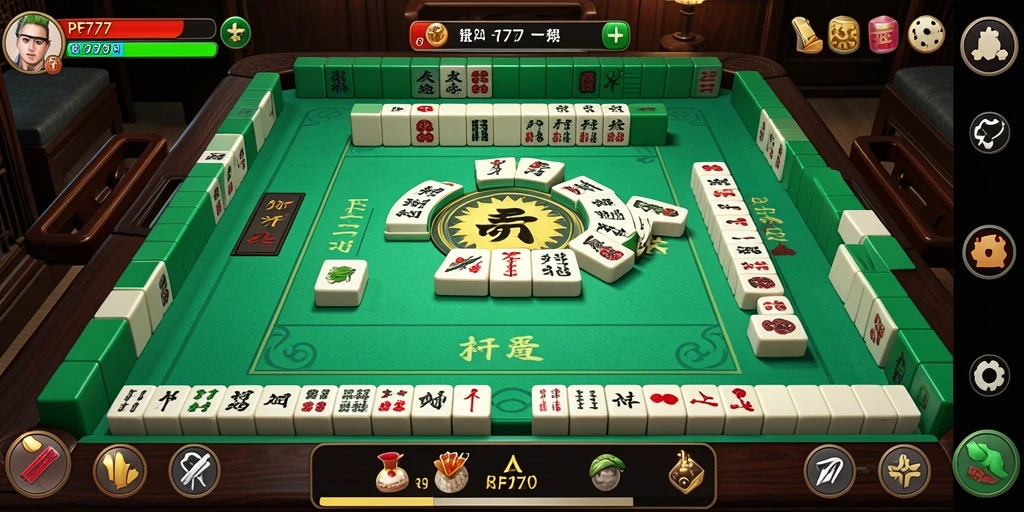 Tampilan seru dari gameplay Mahjong PF777 yang menantang.