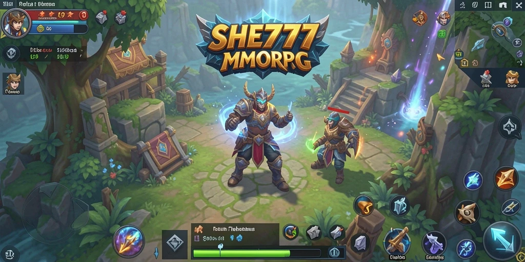 Screenshot dari gameplay menarik SHE777 menampilkan pertarungan epik dan eksplorasi.