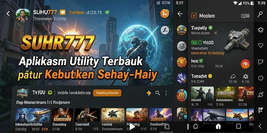 Screenshot utama SUHU777 menampilkan antarmuka aplikasi Utility yang intuitif.
