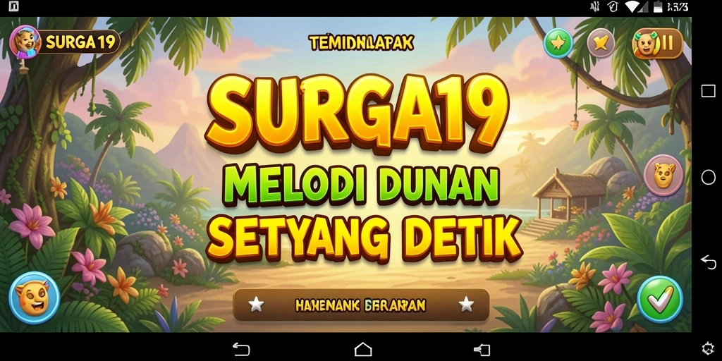 Tampilan gameplay SURGA19 dengan berbagai tantangan musik.
